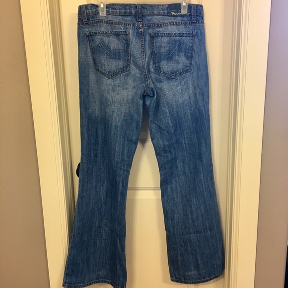 Truck Jeans Flare Style Blue Distressed Jeans - Picture 3 of 4